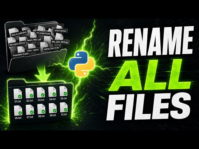 Rename All Files in a Folder in 10 Lines of Python | CrackInterviewA | Crack the Coding Interview #9