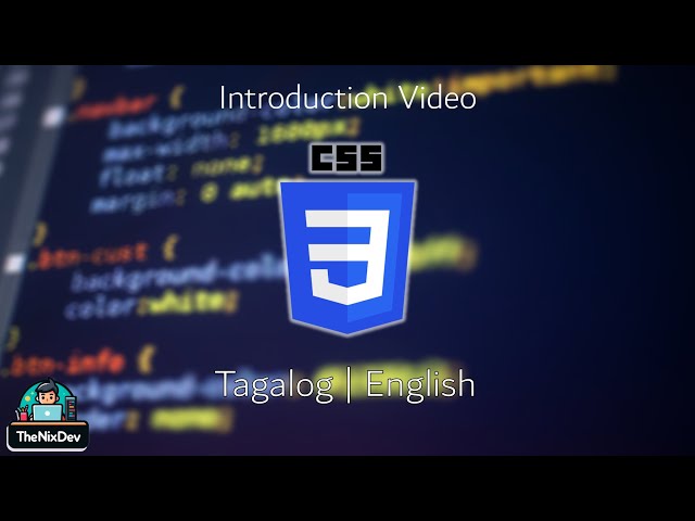[Tagalog] - CSS 3 Tutorial - Introduction