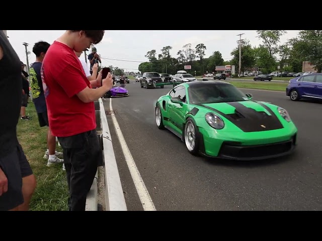 Porsche 911 GT3RS LAUNCH CONTROL Leaving Car Show