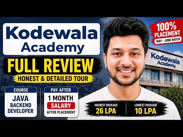 10 - 26 LPA JOB from a Java Course | Year Gap Students| Kodewala Academy #course