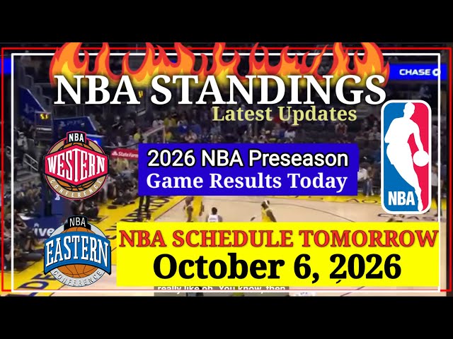 NBA Preseason 2026 Updates & NBA Schedule October 6, 2026