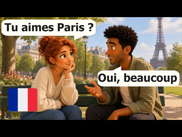 20 Minutes of Practical French Conversations (A1-A2) Daily life & Meeting People