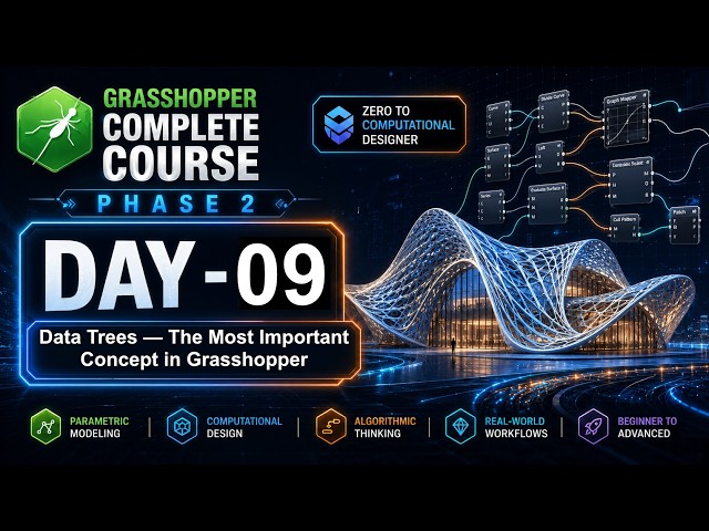 Day 09 | Data Trees in Grasshopper FINALLY Explained — Flatten, Graft, Path Mapper