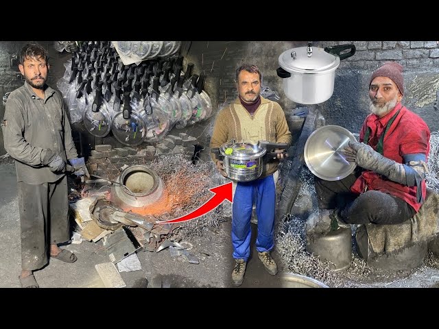 Process Of Making Pressure Cooker.How Made Asian Pressure Cooker From Aluminum Recycling!