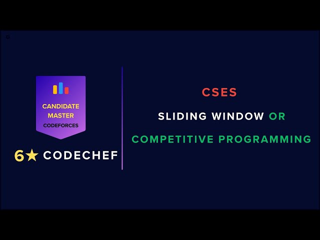 Sliding Window OR |  CSES | Competitive Programming