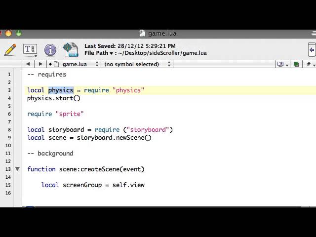 Corona SDK Game Tutorial - Part 13 (of 14)