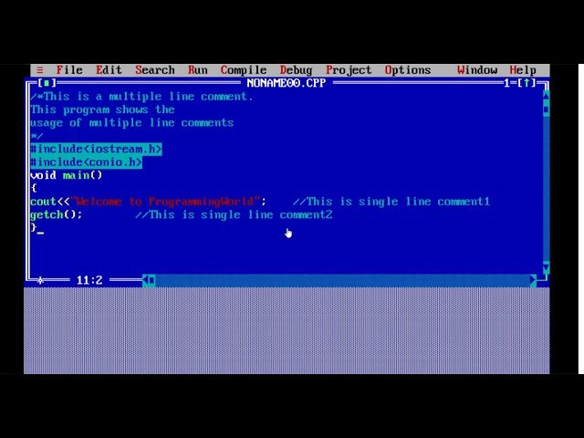 Lesson 4- How to use comments in a C++ program- ProgrammingWorld