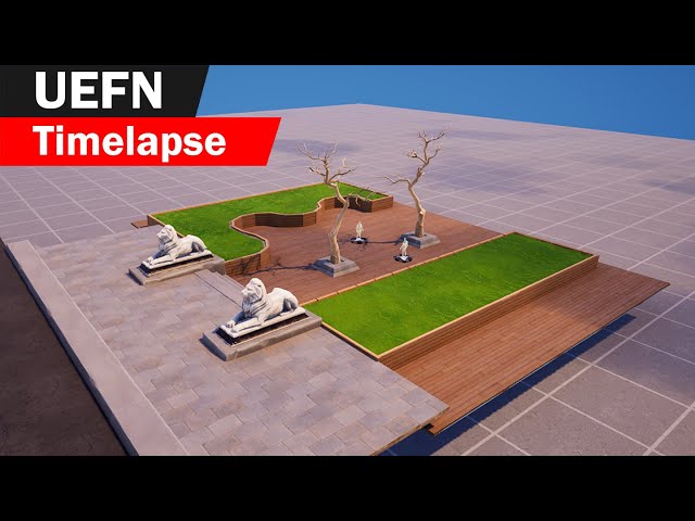 UEFN / Fortnite Creative Building a Garden | Timelapse