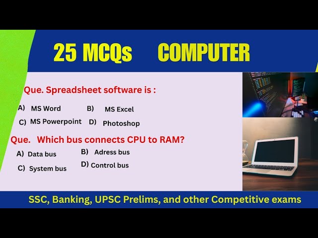 🔥 Top 25 Computer MCQs Questions | Basic Computer Knowledge Quiz 💻 | Important for Exams