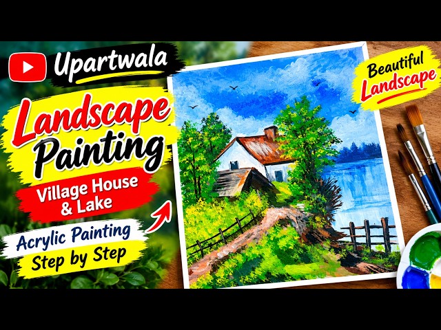 Easy  Acrylic Painting 🌅 |Nature Painting for Beginners | Step-by-Step Tutorial#live#acrylic_art