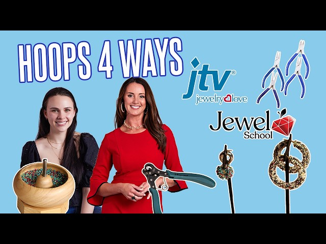 How to Make Wire Wrapped Beaded Hoop Earrings ft. Jewel School | Jewelry Making Tutorial