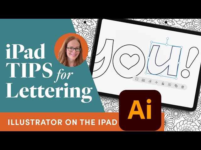 How to Draw Smooth Lettering in Illustrator on the iPad (Pencil Tool + Combine Shapes)
