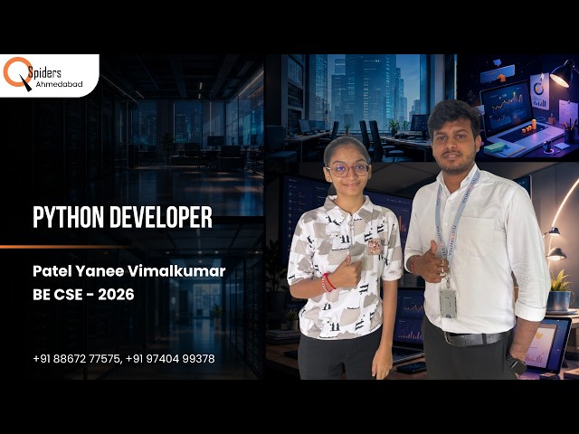Placement Journey of BE -CS graduate as a Python Developer | Ahmedabad