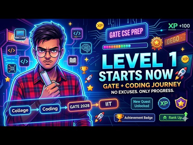 My GATE CSE + Coding + Self Improvement Journey 🚀 | BTech CSE Student | Day 0 Introduction
