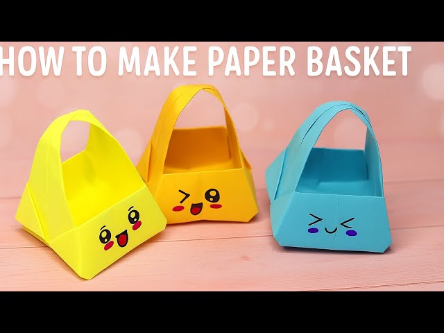 DIY Mini Paper Basket 🧺✨ | No Glue, No Tape, No Scissors! | Easy Paper Craft