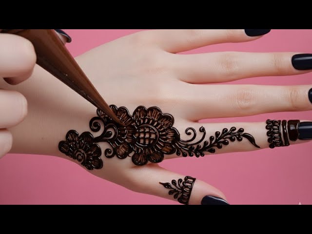 Very simple unique style mehndi design for back hand|new easy mehndi design 2025 | mehandi designs|