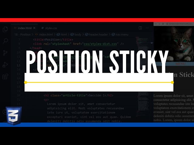 🔵TUTORIAL ▶ How to use and why POSITION STICKY DOES NOT WORK | CSS Course from ZERO 2021 - #38