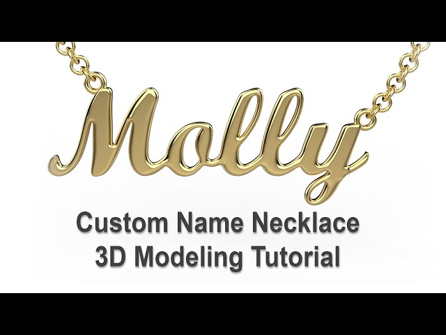 Custom Name Necklace- Jewelry CAD Design Tutorial 3D Modeling with Rhino 7 #173