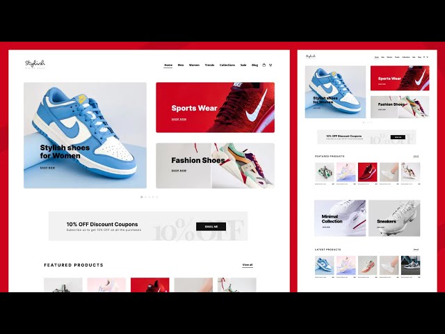 Stylish | eCommerce Shoe Store Website Template with Source Code