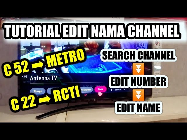 How to Search for Digital TV Channels, Edit Channel Numbers & Names