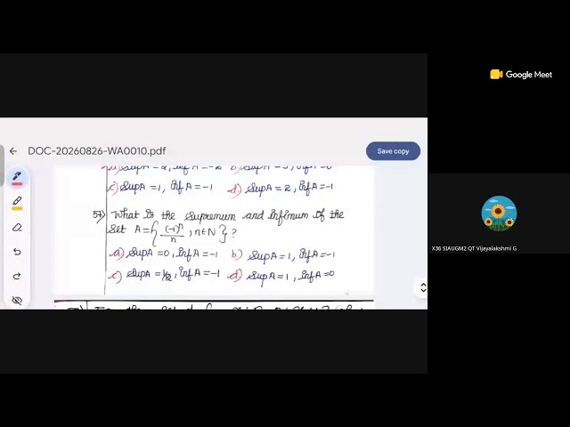 Class 2 Bounded and infremum,supremum -Real Analysis Revision- UG TRB Maths 2