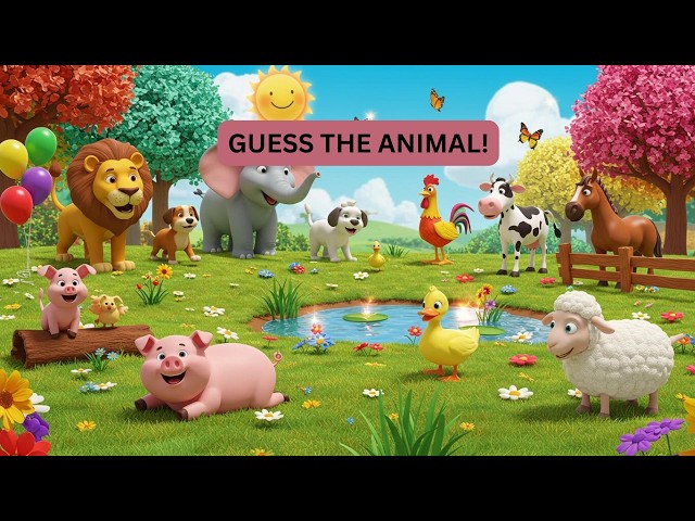 Guess the Animal! 🐘🦁🐻 | Animal Sounds, Names & Fun Facts for Kids & Toddlers