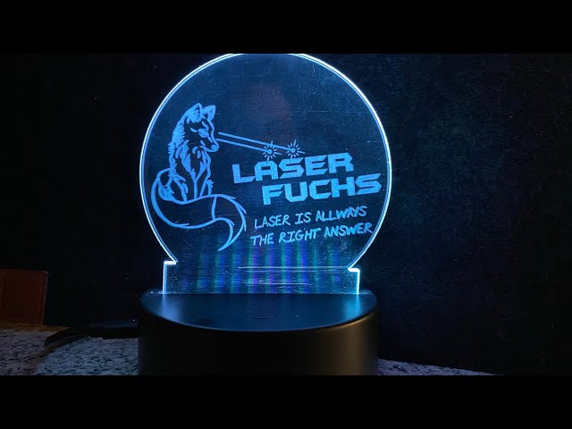 Engraving acrylic / Plexiglass with a diode laser
