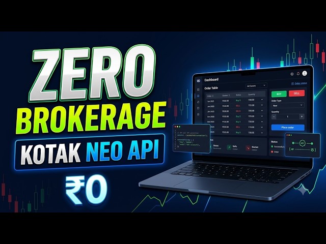 Build a ZERO Brokerage Trading Dashboard (Kotak Neo API)
