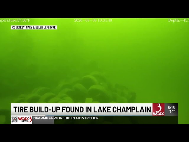 Capitán de barco local descubre miles de neumáticos en el fondo del lago Champlain