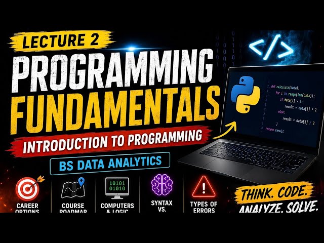 Lecture 2 : Introduction to programming 