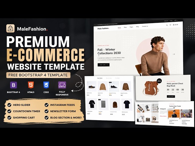 MaleFashion — Responsive eCommerce Website || Free Source Code