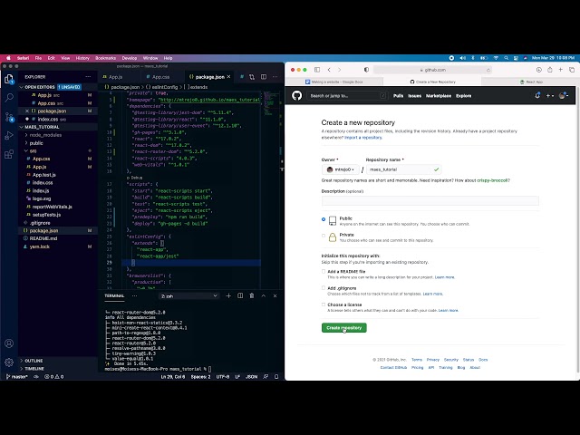 How to Make a Website - MIT - MAES - React - Github Page