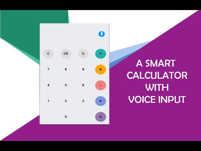 how to build a smart calculator with voice input