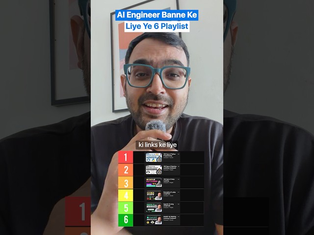 AI Engineer Roadmap 2026 | 6 Free Playlists In Hindi