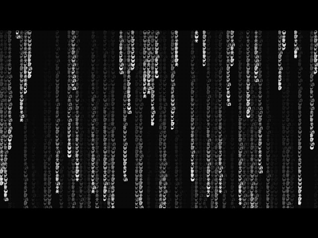 Skull rain code as Matrix rain code | motion background - screen saver 4K UHD