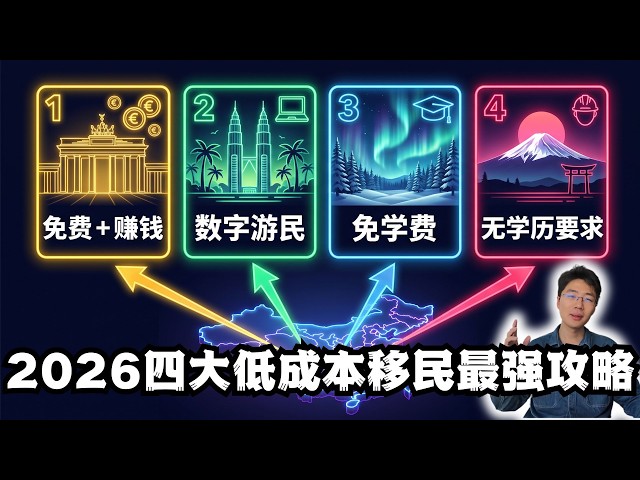 2026年四大低成本移民最强攻略！移民信息差大曝光，德国、马来、日本、芬兰这四条路中介绝对不会主动告诉你！门槛、成本、坑我一次讲透！| Flybird 小郑