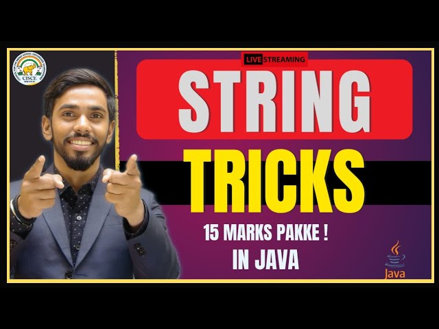 String in Java in computer | String in One Shot | String in Java class 10 icse #java #prateiksir