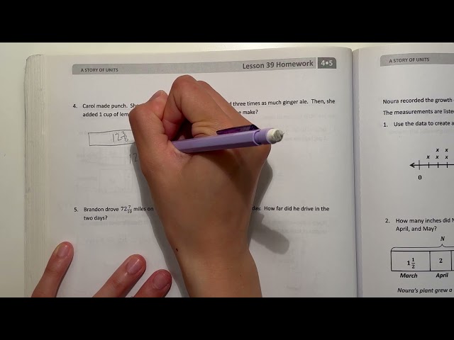 Eureka Math Grade 4 Module 5 Lesson 39 | #mathwithaubrey #homework