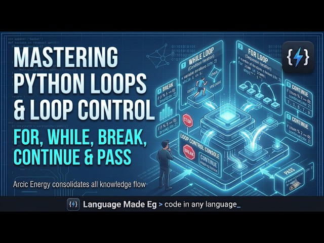 Mastering Python Loops: For, While & Loop Control (Break, Continue, Pass)