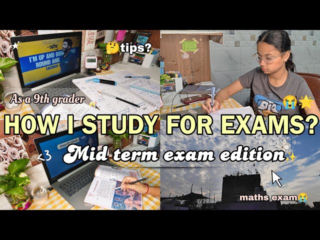 HOW I STUDY FOR MIDTERM EXAMS?🤔🥀|| USEFUL TIPS 9TH GRADER VLOG 🫶🏻