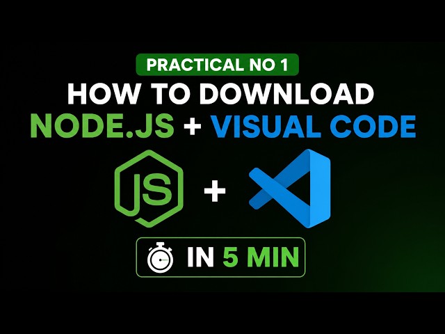 How to Download & Install Node.js + Visual Studio Code in 5 Minutes | Complete Beginner Guide