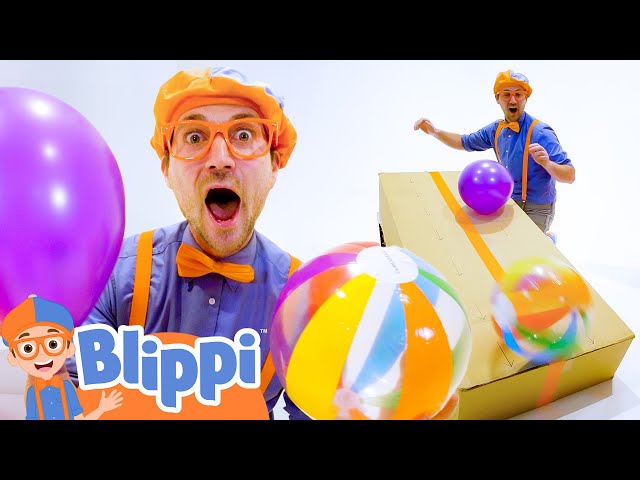 Blippi's Gravity Challenge | Velocity Race Science Experiment for Kids | Educational Videos for Kids