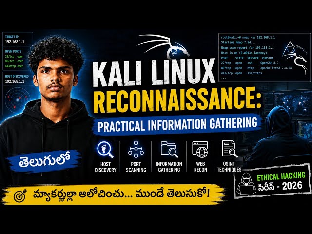 Cyber security Reconnaissance in Kali Linux|In theory 2026| #cybersecurity #hacker 