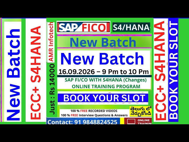 Sap Fico video Tutorials full Telugu -SAP FICO Course in Telugu - SAP FICO Video Tutorials in Telugu