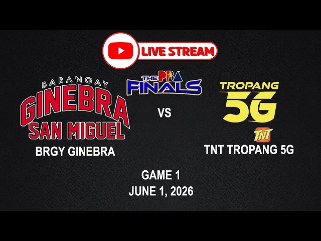 LIVE NOW! BRGY GINEBRA vs TNT TROPANG 5G | PBA FINALS | June 1, 2026 | NBA2K24 Simulation Only