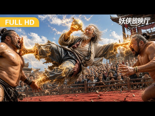【Chinese drama】七旬乞丐两根手指碾碎第一摔跤手！醉拳宗师武林大会擂台血战，只为替徒弟复仇！