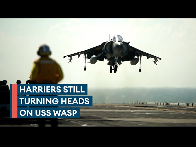 Iconic Harriers still proving their worth as they fly from US warship