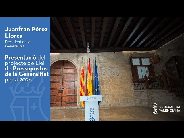 🏛📊 Presentation of the draft Budget Law of the Generalitat for 2026