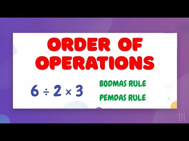 Order of Operations — LearnStalk Maths