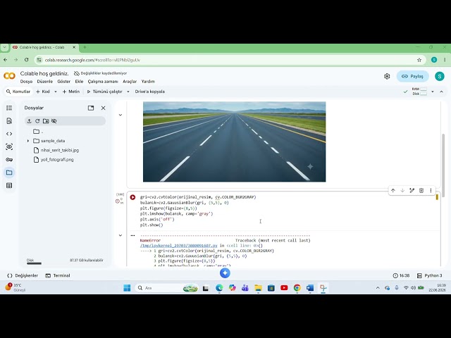 Python + OpenCV ile Şerit Tespiti | Lane Detection Projesi